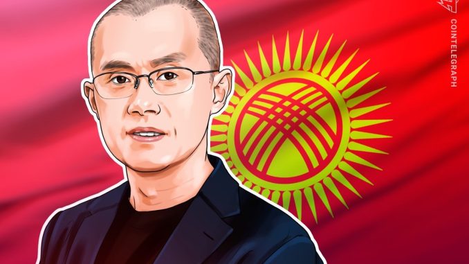 Binance co-founder Changpeng Zhao to advise Kyrgyzstan on blockchain tech