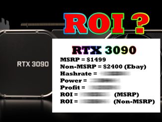 RTX 3090 ROI?!? When? | Hashrate & Price as of 10/04/2020