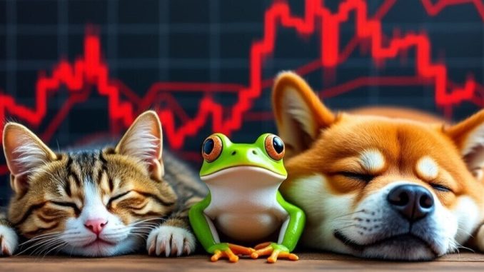 Top Meme Coins Post Double Digit Losses Amid Crypto Market Rout