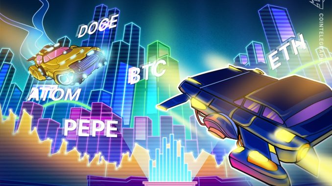 Bitcoin price inches closer to new all-time high as ETH, DOGE, PEPE and ATOM rally