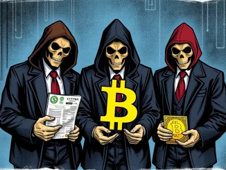 AI generated image of crypto scam artists