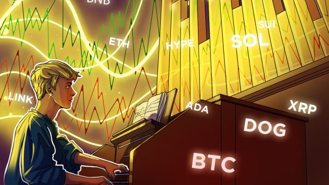 Price predictions for BTC, ETH, XRP, BNB, SOL, DOGE, ADA, SUI, HYPE, LINK