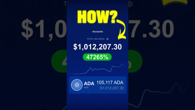 How Much Cardano To Become A Millionaire? 🤑