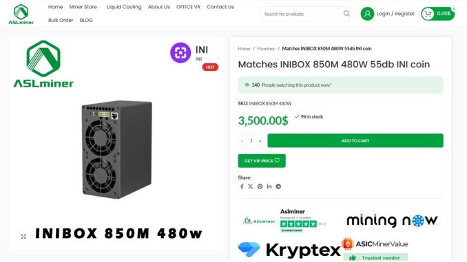 NEW Coin and Miner appears... Iniverse? INI? Matches INIBOX Miner? WTF?