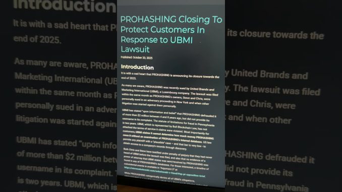 ANOTHER MINING POOL SHUTS DOWN…