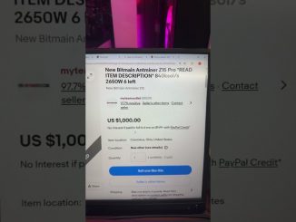 EBAY SCAM Bitcoin Payment for Crypto Miners… BEWARE!