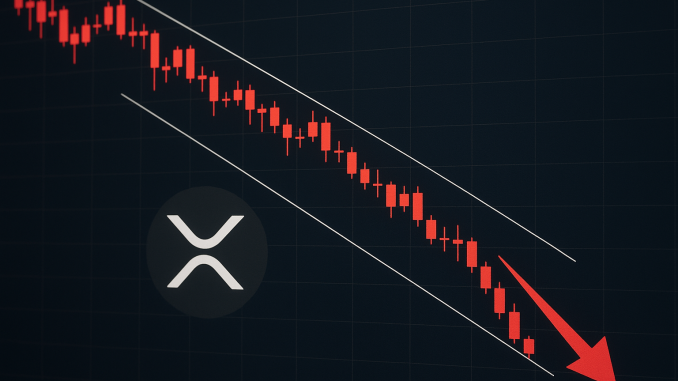 XRP weakens with bearish channel signalling further decline