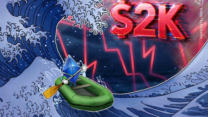ETH Falls Under $2K, But Whales Accumulate as Retail Traders Capitulate