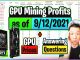 GPU Mining Profits as of 9/12/21 | GPU Prices | Answering Questions