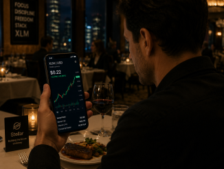 Analyzing Stellar chart on his phone
